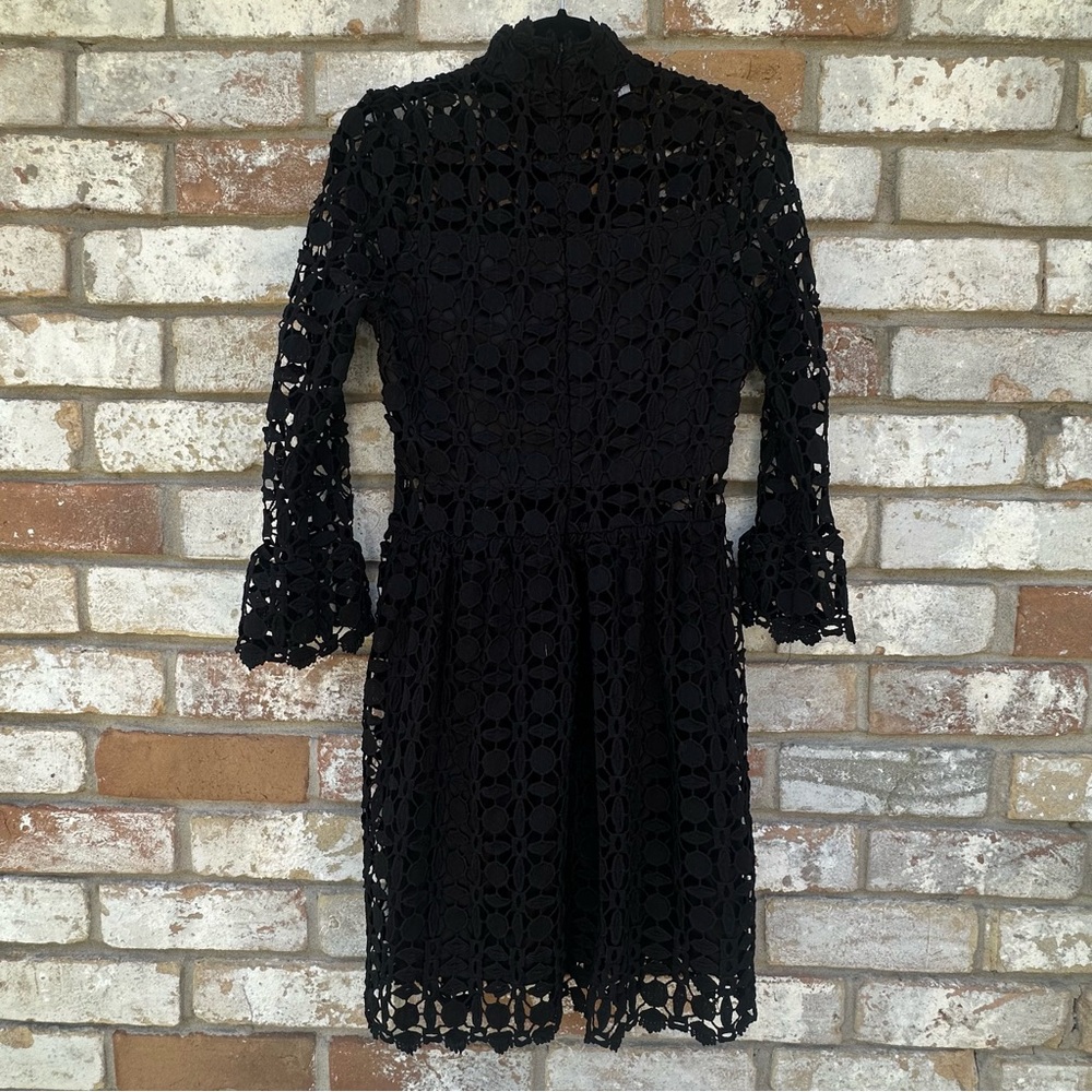 Eilly Bazar High Neck Black Lace Evening Dress